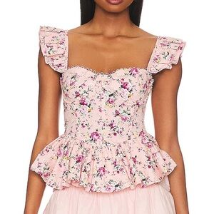 ASTR THE LABEL Baylin Top in Pink Floral